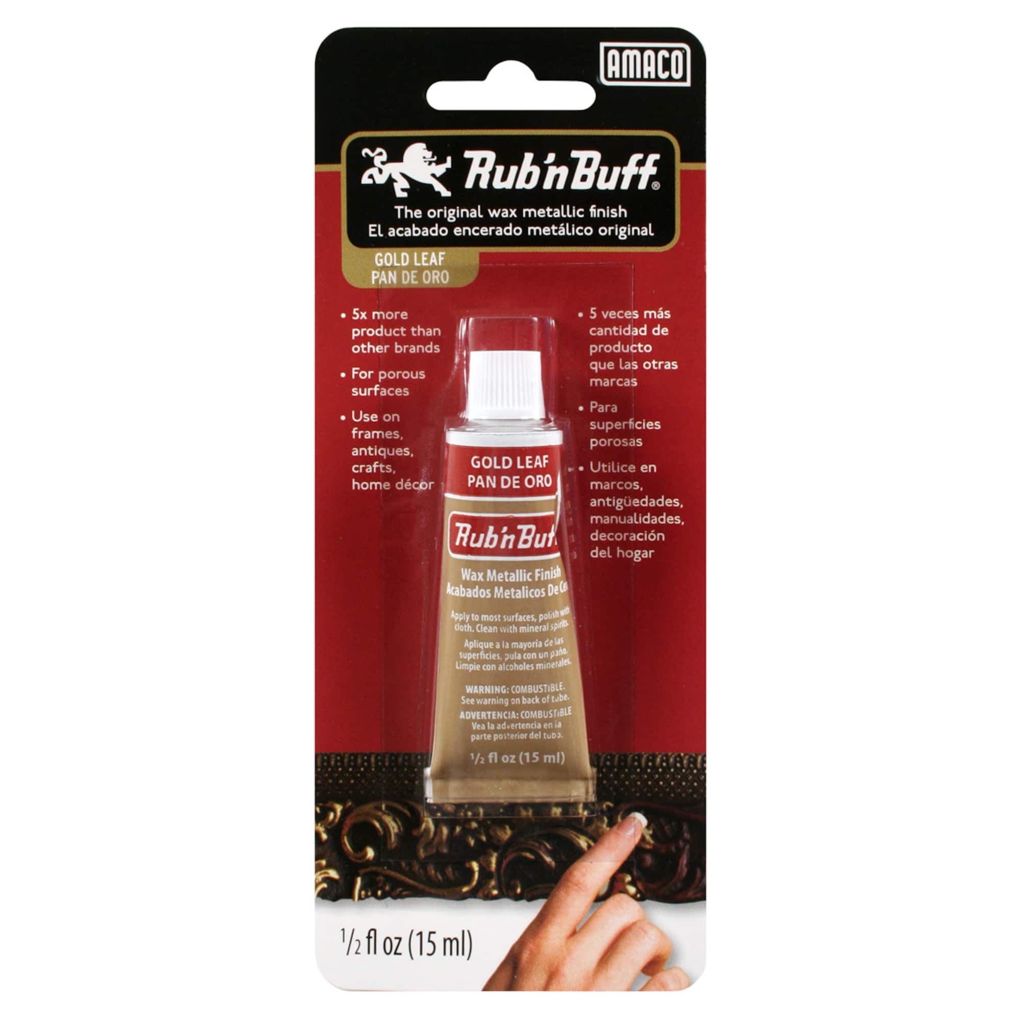 Rub 'n Buff® Wax Metallic Finish